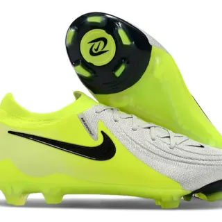 Nike Phantom GT Yellow Black Knit Upper Neon And Color Blocking Firm-Ground Soccer Shoes