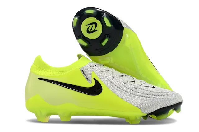 Nike Phantom GT Yellow Black Knit Upper Neon And Color Blocking Firm-Ground Soccer Shoes 1