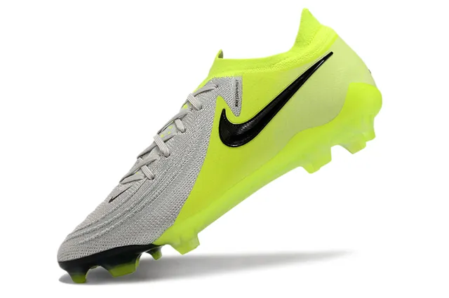 Nike Phantom GT Yellow Black Knit Upper Neon And Color Blocking Firm-Ground Soccer Shoes 3