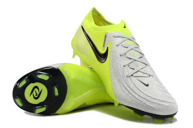 Nike Phantom GT Yellow Black Knit Upper Neon And Color Blocking Firm-Ground Soccer Shoes 4