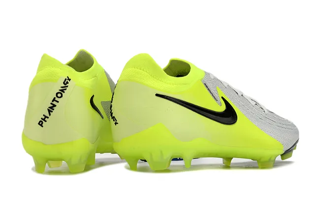 Nike Phantom GT Yellow Black Knit Upper Neon And Color Blocking Firm-Ground Soccer Shoes 5