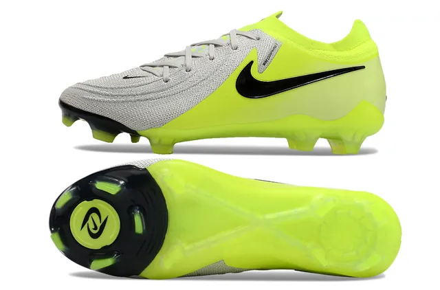 Nike Phantom GT Yellow Black Knit Upper Neon And Color Blocking Firm-Ground Soccer Shoes 6