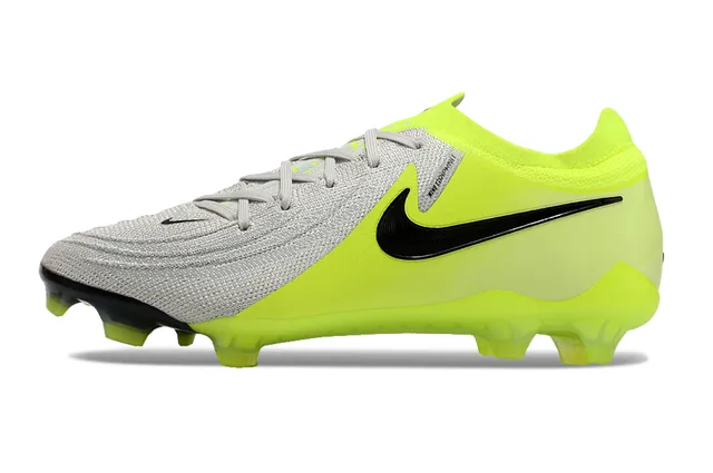Nike Phantom GT Yellow Black Knit Upper Neon And Color Blocking Firm-Ground Soccer Shoes 7