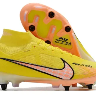 Nike Phantom GT হলুদ কমলা হাই-কাট Flyknit উপর Air Zoom কুশনিং ফার্ম-গ্রাউন্ড সকার শু