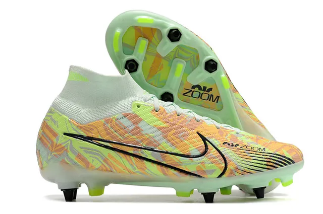 Nike Phantom GT 黄色橙色 高切 Flyknit 鞋面 Air Zoom 缓震 钉板足球鞋 5