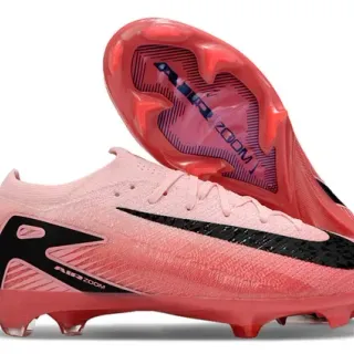 Nike أحذية كرة القدم وردي أسود علوية نسيجية غير متماثل قفص كعب أرض صلبة