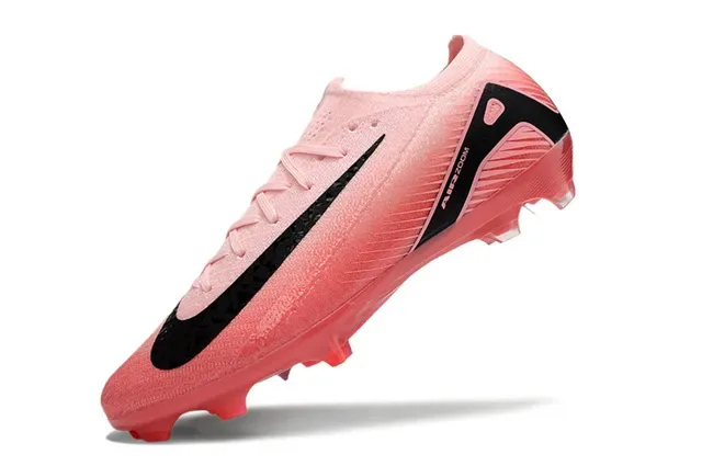 Nike Chaussures de football à empeigne knit rose noir asymétrique avec cage au talon pour terrain ferme 3
