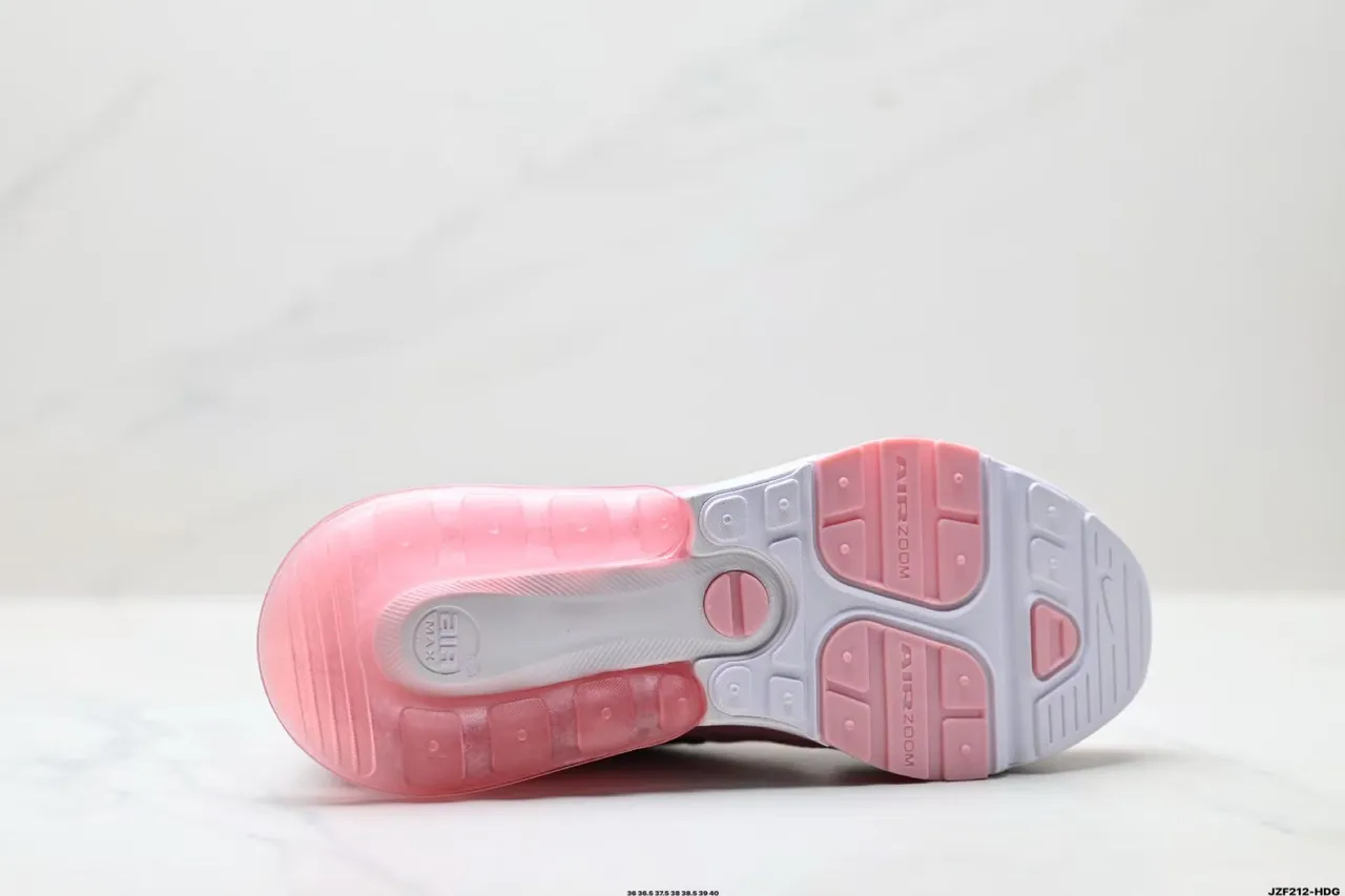 Nike Pink Orange Perforated Engineered Mesh Upper Translucent Gradient Heel Air Unit Running Shoes 2