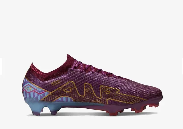 Nike Violet Or Knit Upper Swoosh Firm-Ground Chaussures de Football 4