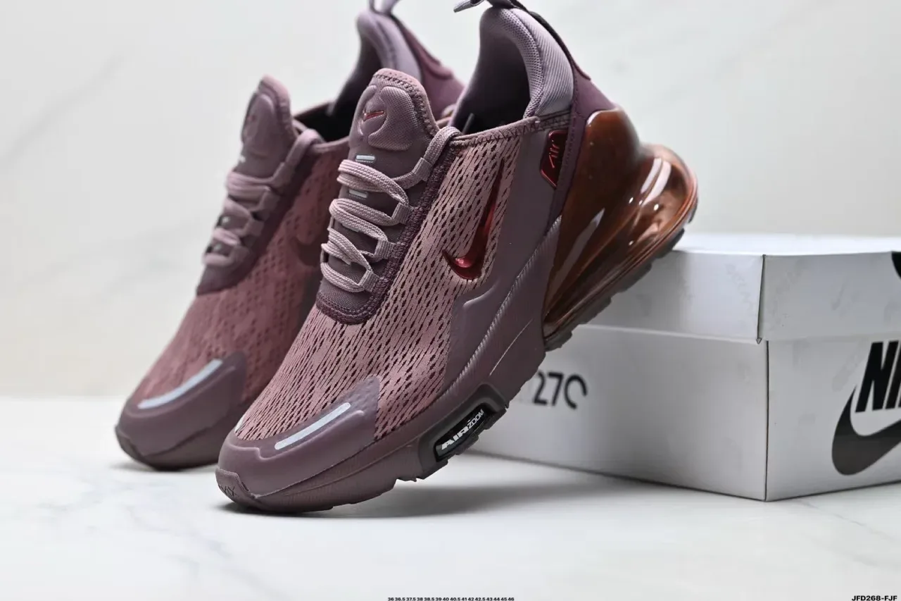 Nike Purple Pink Mesh Upper Visible Air Cushioning Lifestyle Sneakers 4