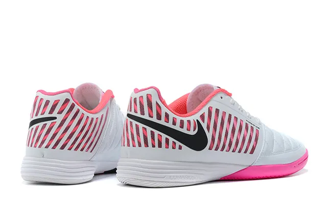 Nike أحمر أبيض كاج مودلد علوي مبطن مقدمة صناعية أحذية كرة القدم الداخلية 9