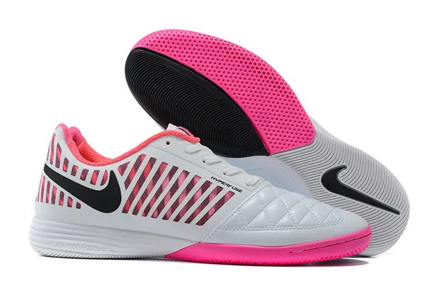 Nike أحمر أبيض كاج مودلد علوي مبطن مقدمة صناعية أحذية كرة القدم الداخلية 11