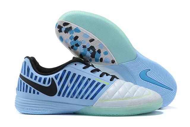 Nike أحمر أبيض كاج مودلد علوي مبطن مقدمة صناعية أحذية كرة القدم الداخلية 23