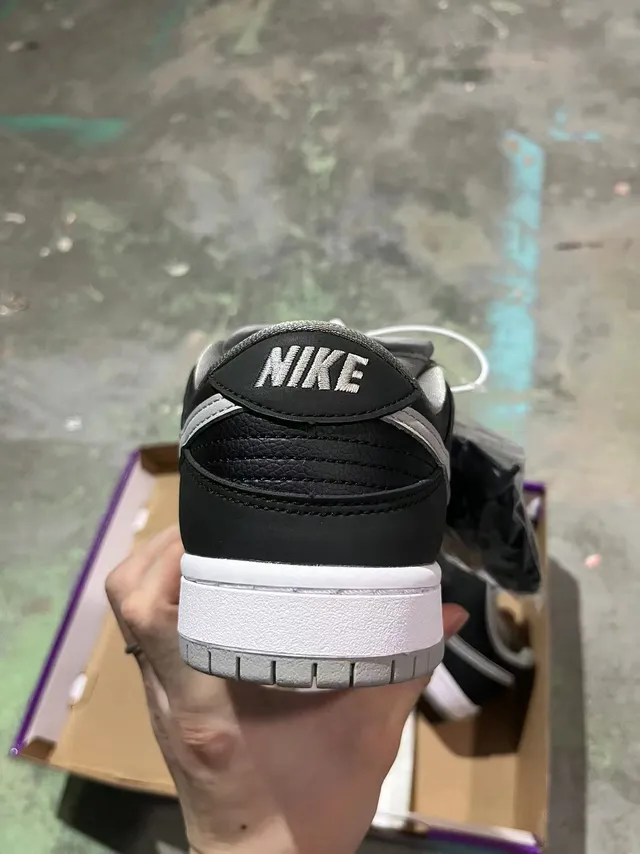Nike SB Dunk Low Black Light Gray Skateboard Shoes 5