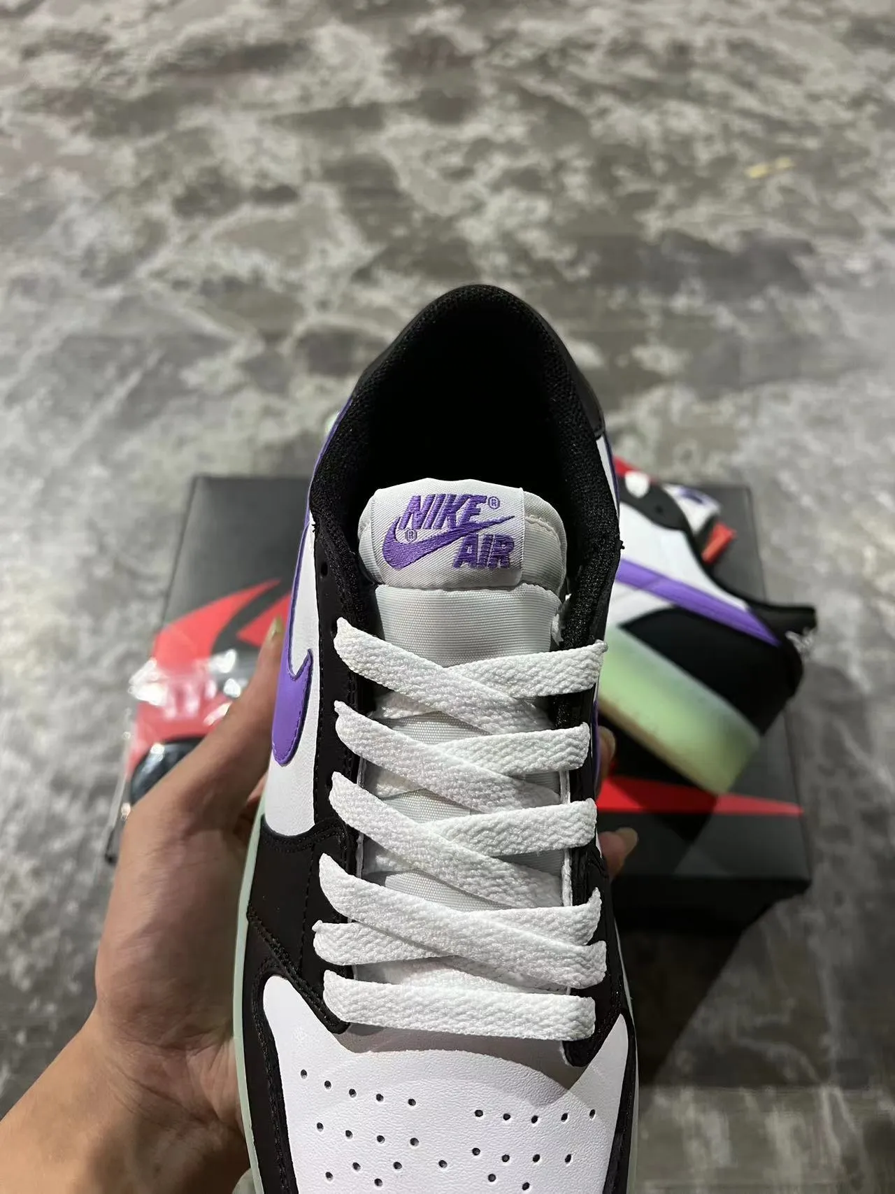 Nike SB Dunk Low Black Purple Leather And Synthetic Upper Lifestyle Sneakers 4