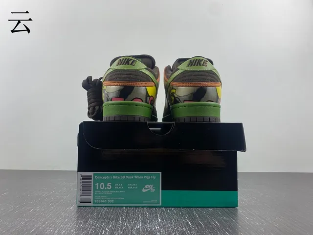 Nike SB Dunk Low Graffiti Print Olive Green أحذية تزلج 3