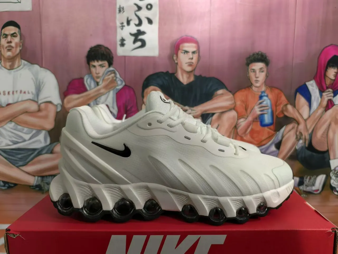 Nike Shox White Black Exposed Spherical Midsole Chunky Sneakers 4