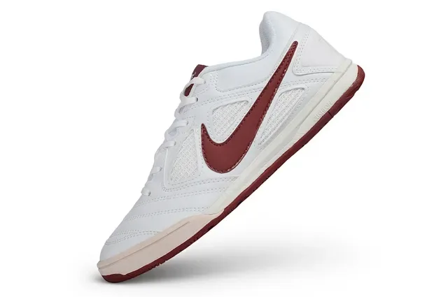 Chaussures de football indoor Nike Tiempo Indoor White and Burgundy 4