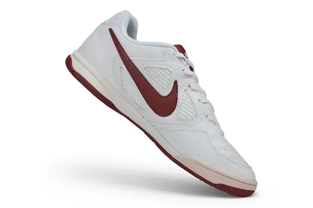 Chaussures de football indoor Nike Tiempo Indoor White and Burgundy 7