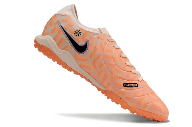 Nike Tiempo Legend Orange Beige Chaussures de Football Turf à Encolure Basse en Synthétique Imprimé Géométrique 2