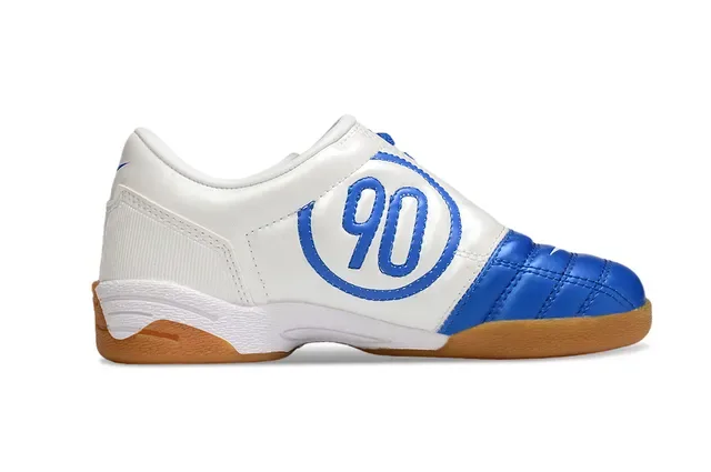Nike Total 90 III Bleu Blanc Caoutchouc Chaussures de Football Indoor 11