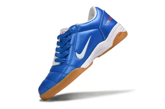 Nike Total 90 III Bleu Blanc Caoutchouc Chaussures de Football Indoor 13