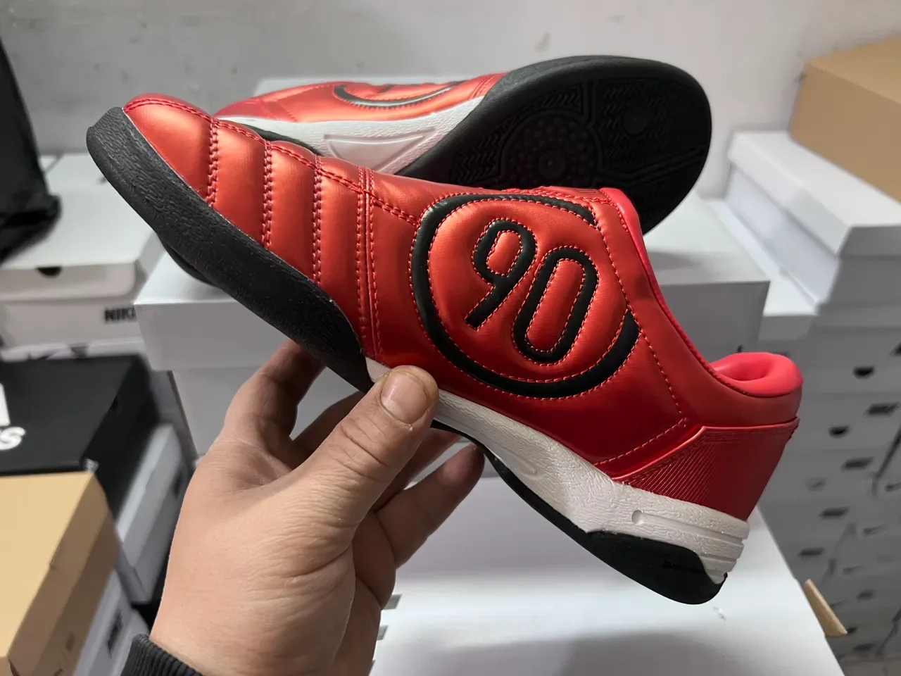 Nike Total 90 III Chaussures de football intérieur rouge métallique 4