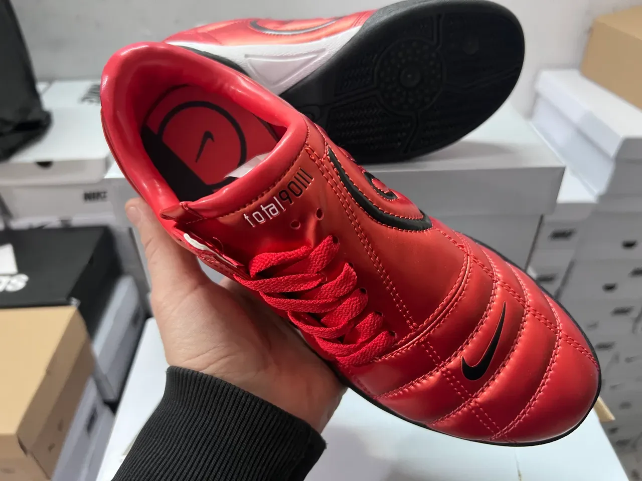 Nike Total 90 III Chaussures de football intérieur rouge métallique 5