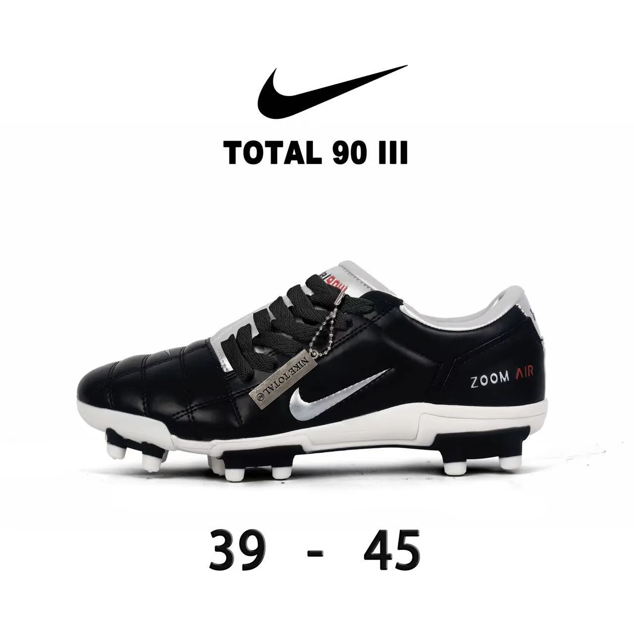 Nike Total 90 III Red and White Firm-Ground Soccer Shoes 2