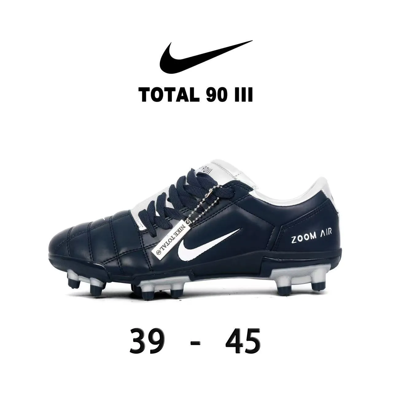 Nike Total 90 III Red and White Firm-Ground Soccer Shoes 4