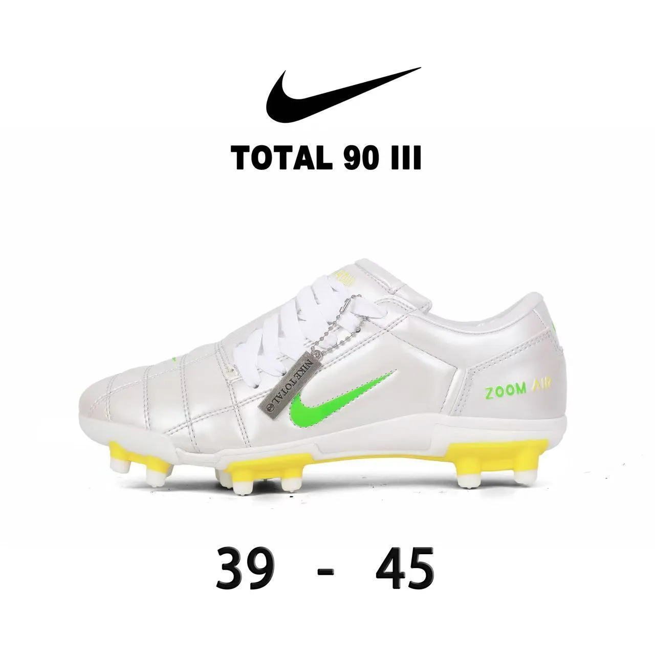 Nike Total 90 III Red and White Firm-Ground Soccer Shoes 13