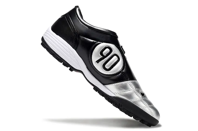 Nike Total 90 III Argent Noir Rouge Gazon Chaussures de Football 3