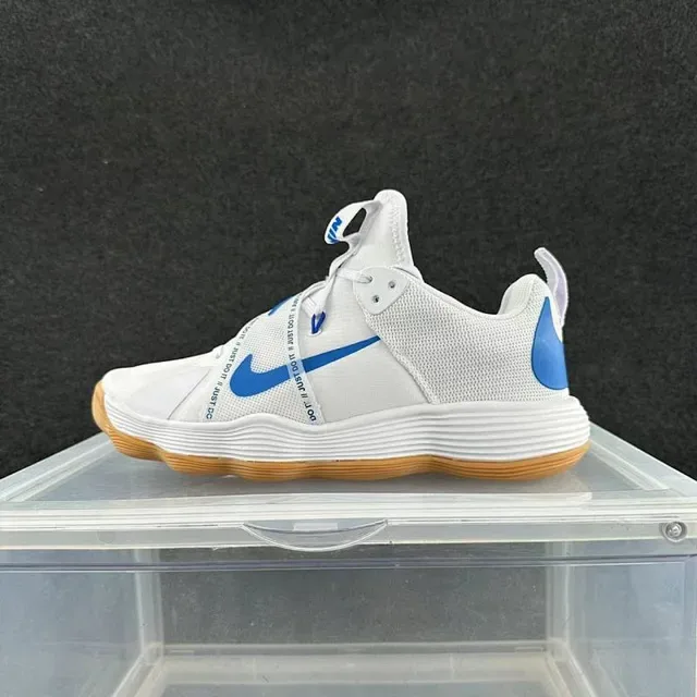 Nike White and Blue Mesh Low-Top Lifestyle Sneaker 2
