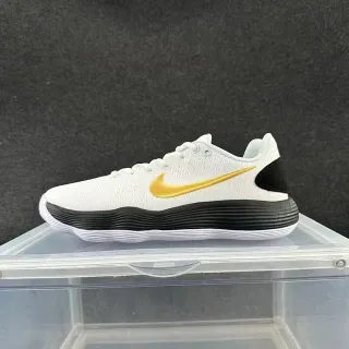 Nike सफेद काला स्वर्ण बुनकर लो टॉप जीवन शैली स्नीकर्स
