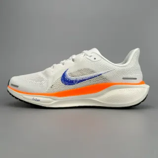 Nike White Blue Engineered Mesh Upper Speckled Swoosh Running Shoes
