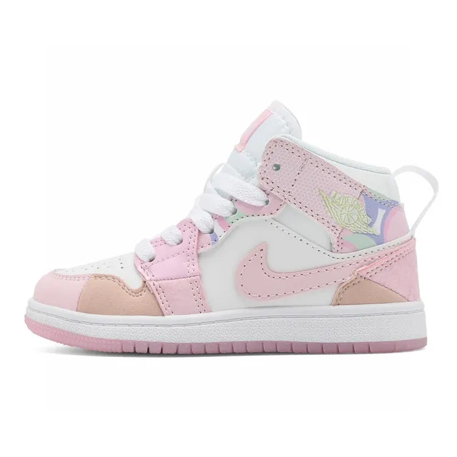 Nike White Blue High-Top Patchwork Paneling Basketball Shoes 20