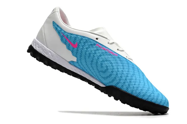 Nike Blanc Bleu Basse à Clous Synthétique Maille Supérieure Gazon Chaussures de Football 10