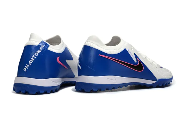 Nike White Blue Low-Cut Synthetic-Mesh Upper Turf Soccer Shoes 5