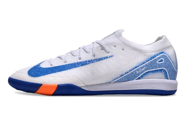 Nike White Blue Low-Top Synthetic Textile Upper Sneakers 7