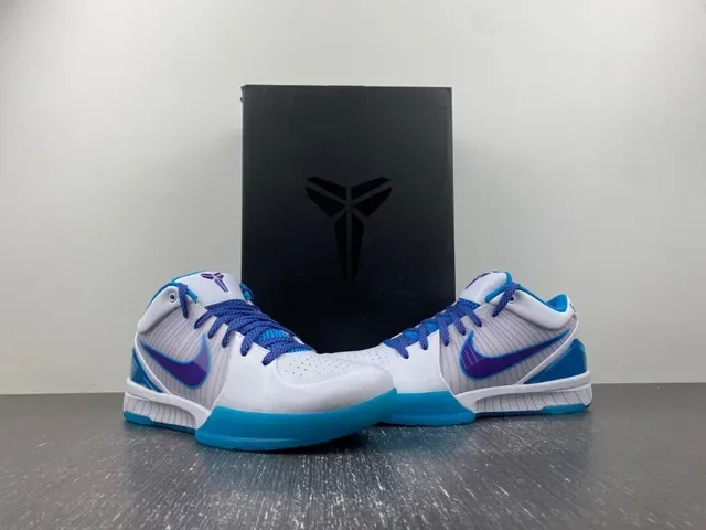 Nike Blanc Bleu Mi-Coupure Silhouette Upper Synthétique Multicouche Chaussures de Basketball 14