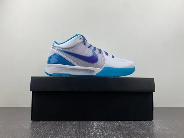 Nike Blanc Bleu Mi-Coupure Silhouette Upper Synthétique Multicouche Chaussures de Basketball 17