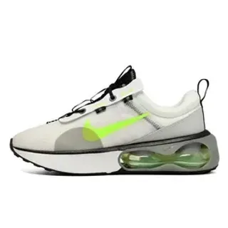 Nike White Green Deconstructed Lace System Sculpted Midsole Lifestyle Sneakers