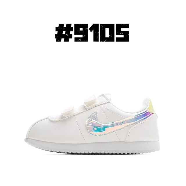 Nike White Green Laceless Strap Closure Rounded Toe Lifestyle Sneakers 8