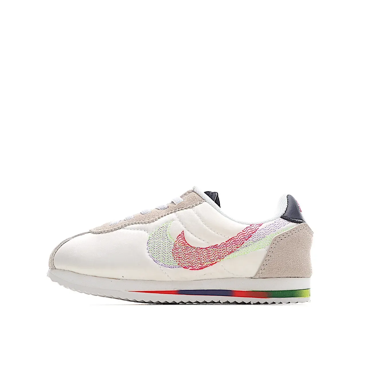 Nike White Green Laceless Strap Closure Rounded Toe Lifestyle Sneakers 16