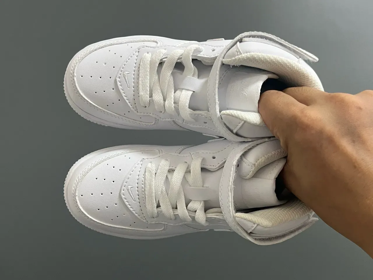 Nike White High-Top Strap-Closure Lifestyle Sneakers 16