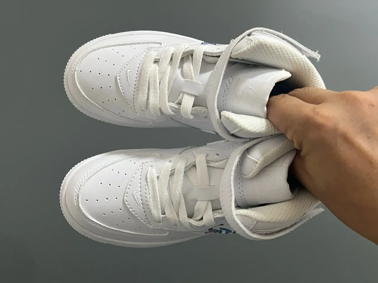 Nike White High-Top Strap-Closure Lifestyle Sneakers 24