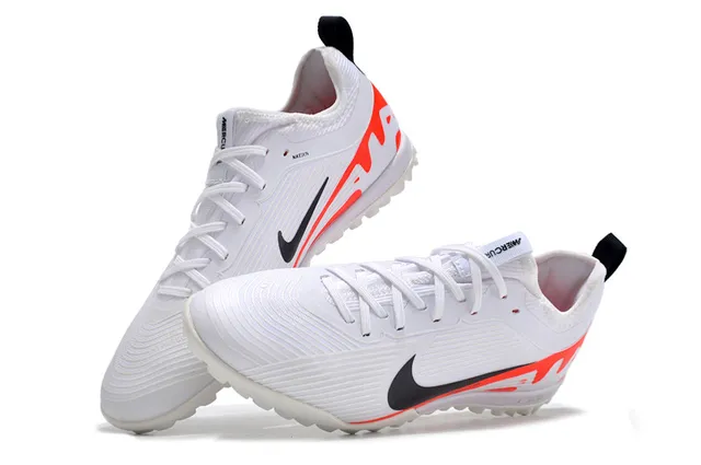 Nike أحذية كرة القدم تراف أبيض برتقالي منخفضة القطعة علوى صناعي مقدمة القدم منقوشة ومتموجة 2