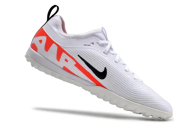 Nike أحذية كرة القدم تراف أبيض برتقالي منخفضة القطعة علوى صناعي مقدمة القدم منقوشة ومتموجة 3