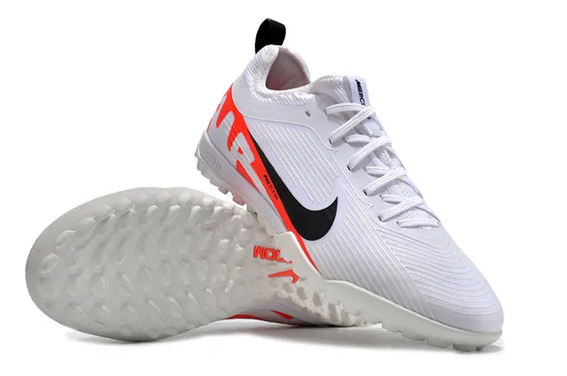 Nike أحذية كرة القدم تراف أبيض برتقالي منخفضة القطعة علوى صناعي مقدمة القدم منقوشة ومتموجة 5