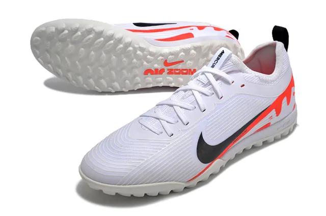 Nike أحذية كرة القدم تراف أبيض برتقالي منخفضة القطعة علوى صناعي مقدمة القدم منقوشة ومتموجة 6